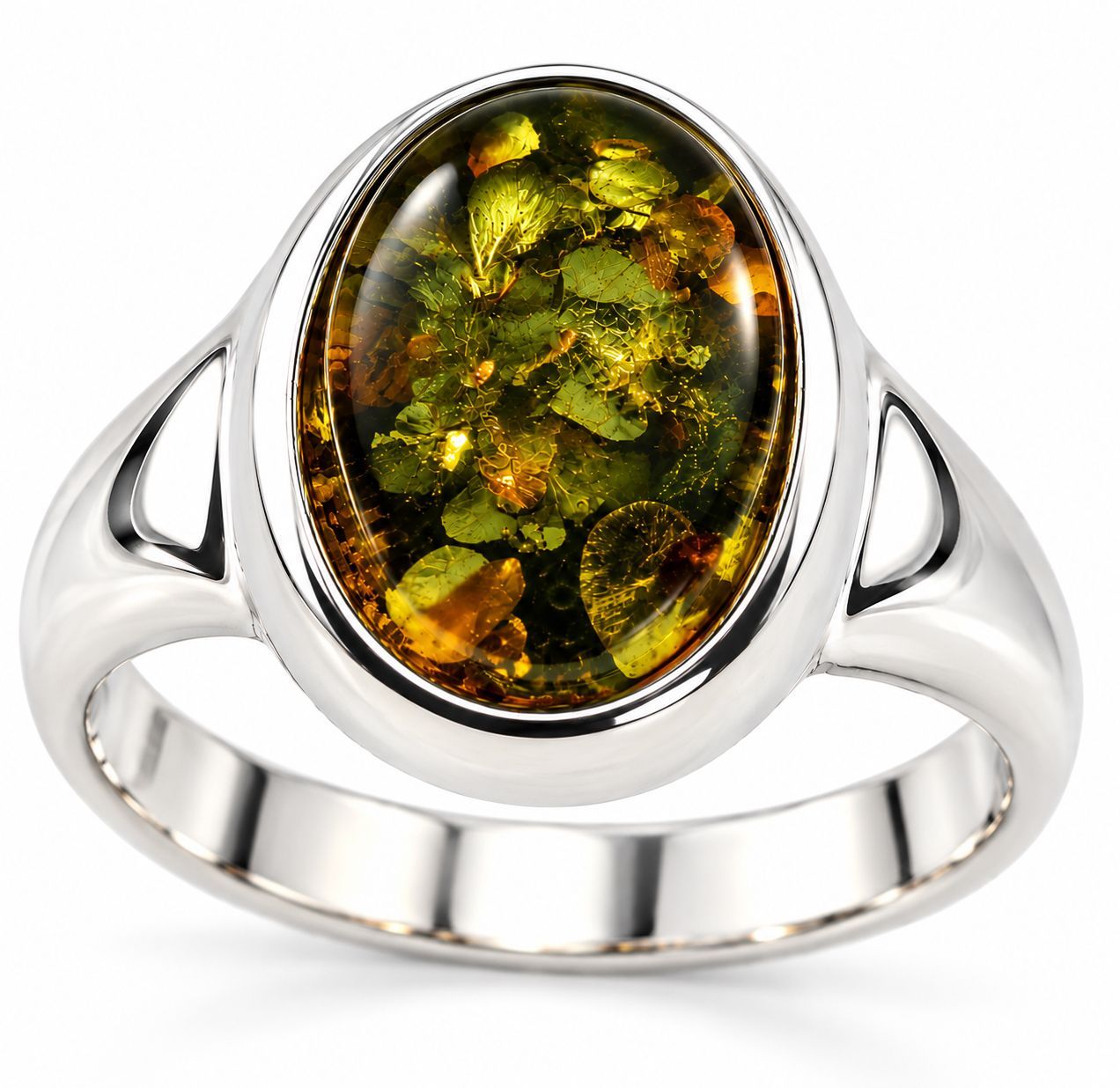 Bernstein Ring mit Silber 925 Bernstein Ring mit Silber 925