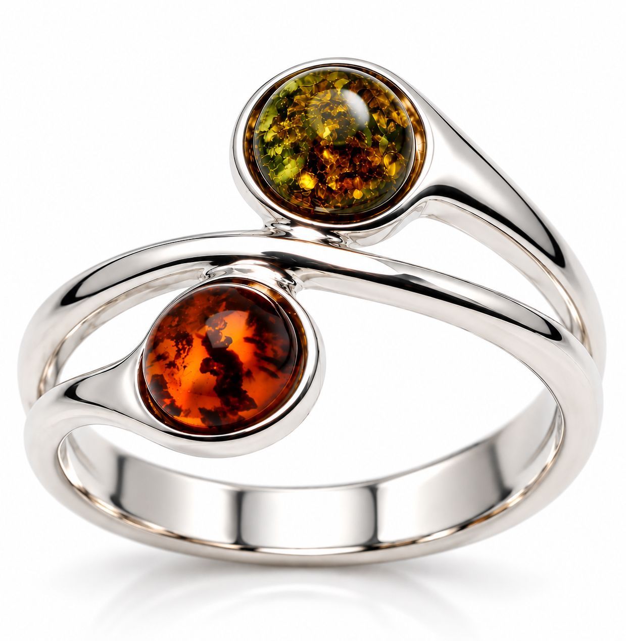 Bernstein Ring mit Silber 925 Bernstein Ring mit Silber 925