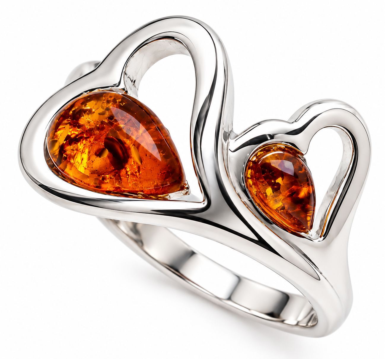Bernstein Ring mit Silber 925 Bernstein Ring mit Silber 925