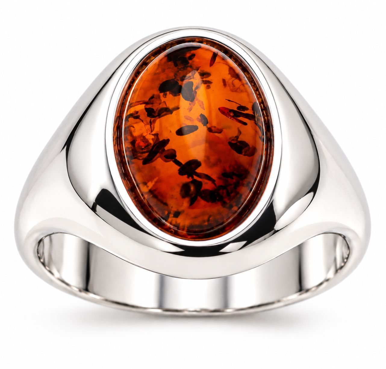 Bernstein Ring mit Silber 925 Bernstein Ring mit Silber 925