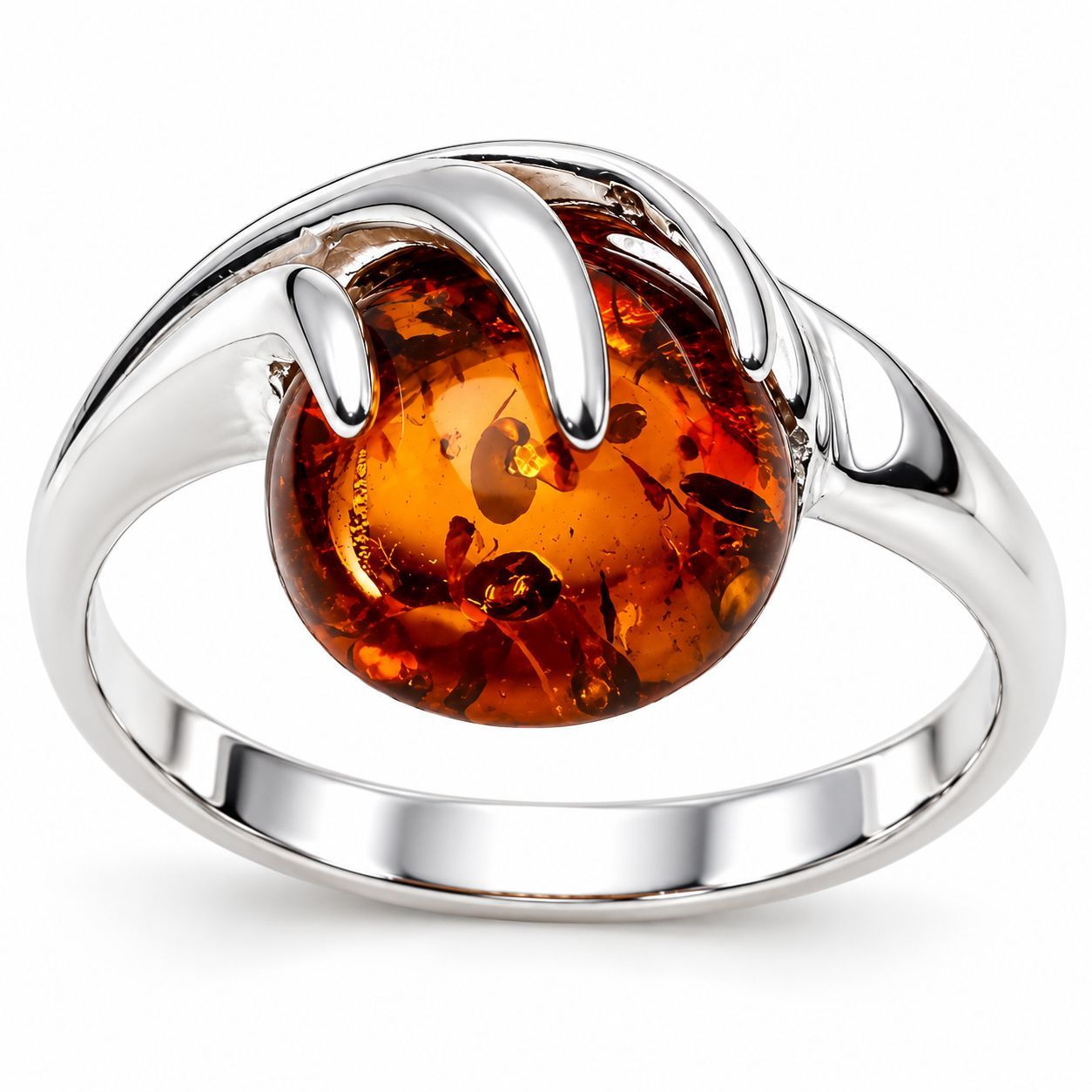 Bernstein Ring mit Silber 925 Bernstein Ring mit Silber 925