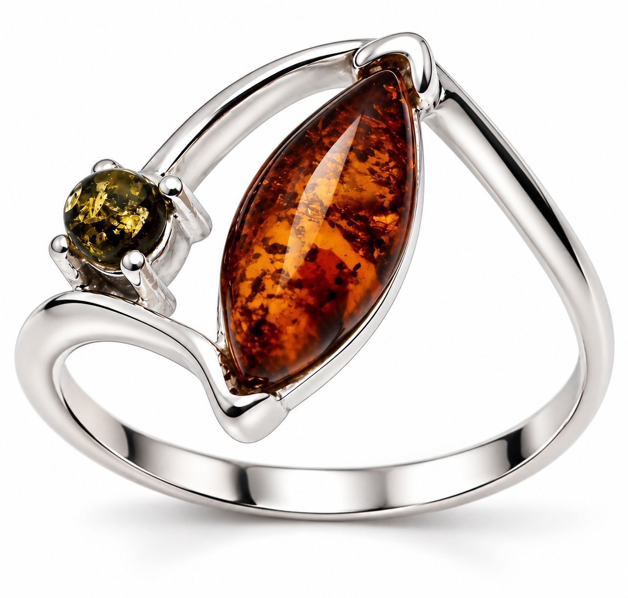 Bernstein Ring mit Silber 925 Bernstein Ring mit Silber 925