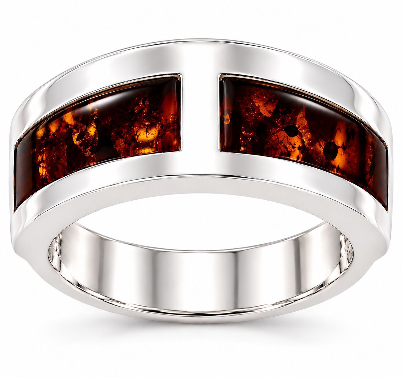 Bernstein Ring mit Silber 925 Bernstein Ring mit Silber 925