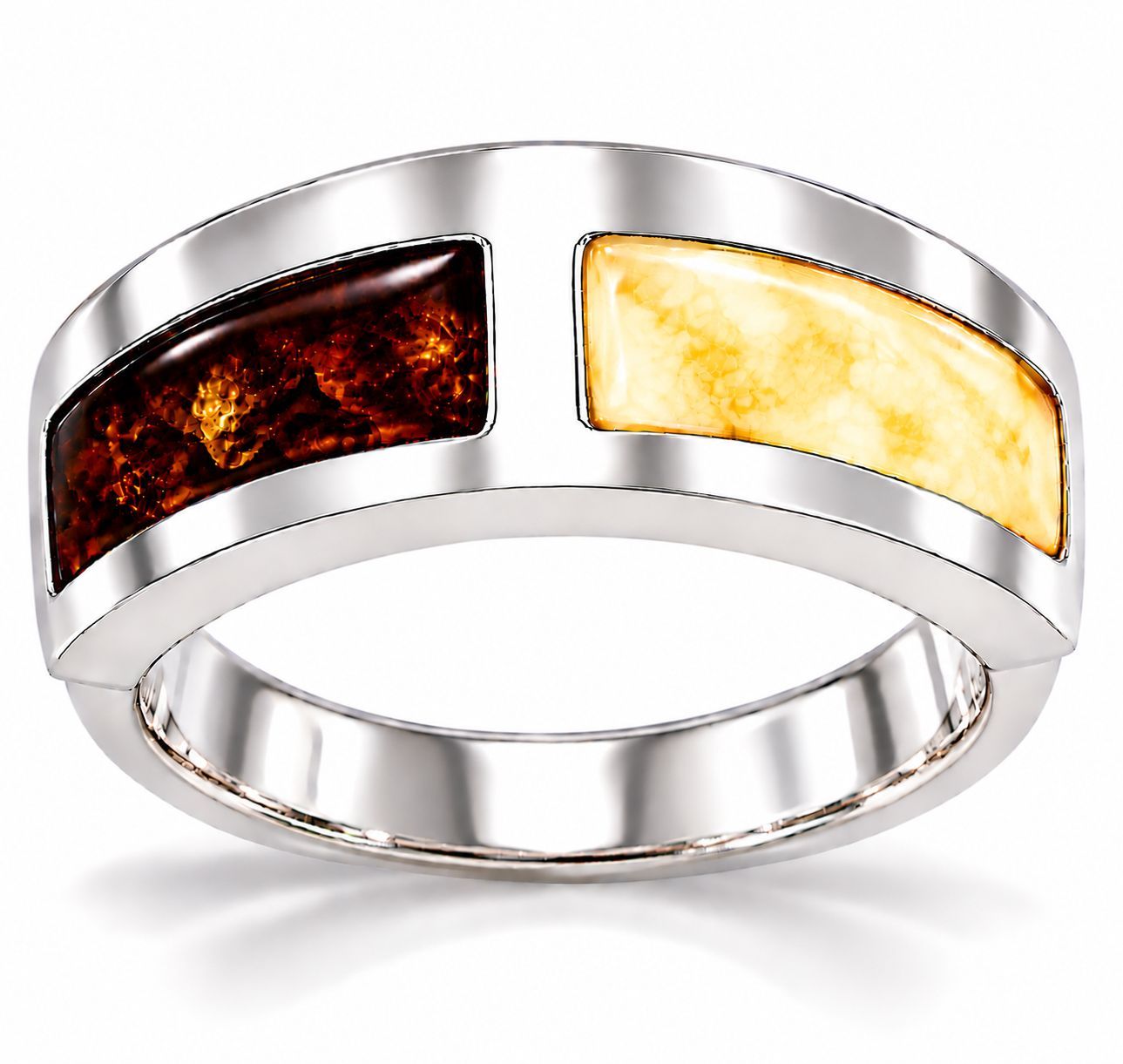 Bernstein Ring mit Silber 925 Bernstein Ring mit Silber 925