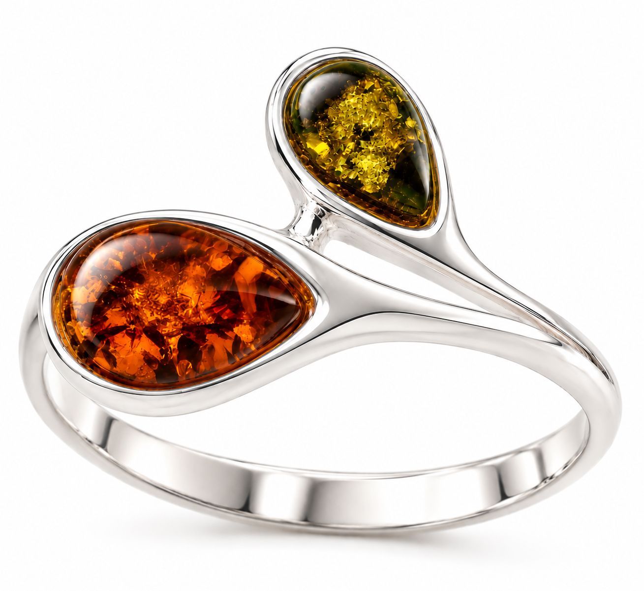 Bernstein Ring mit Silber 925 Bernstein Ring mit Silber 925