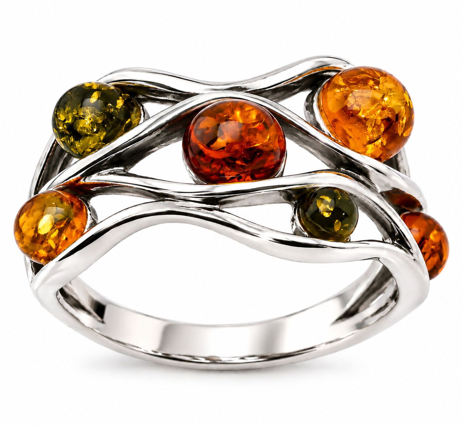 Bernstein Ring mit Silber 925 Bernstein Ring mit Silber 925