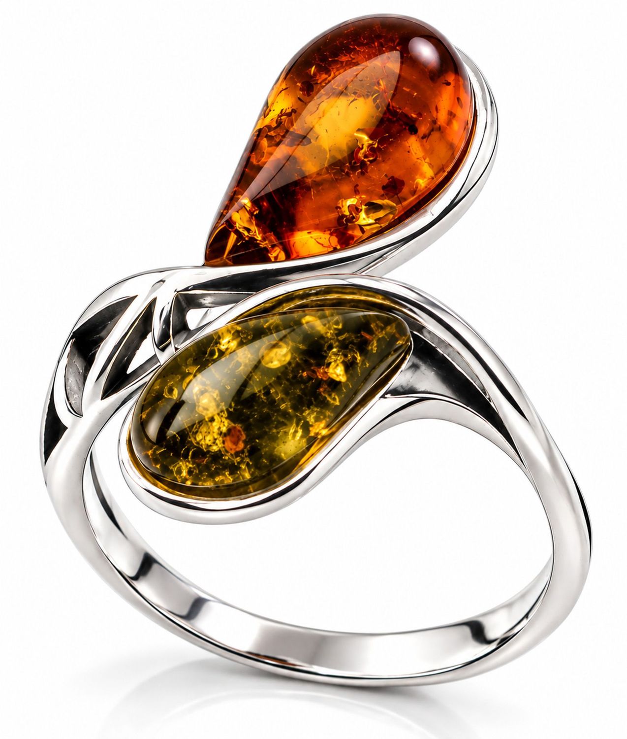Bernstein Ring mit Silber 925 Bernstein Ring mit Silber 925