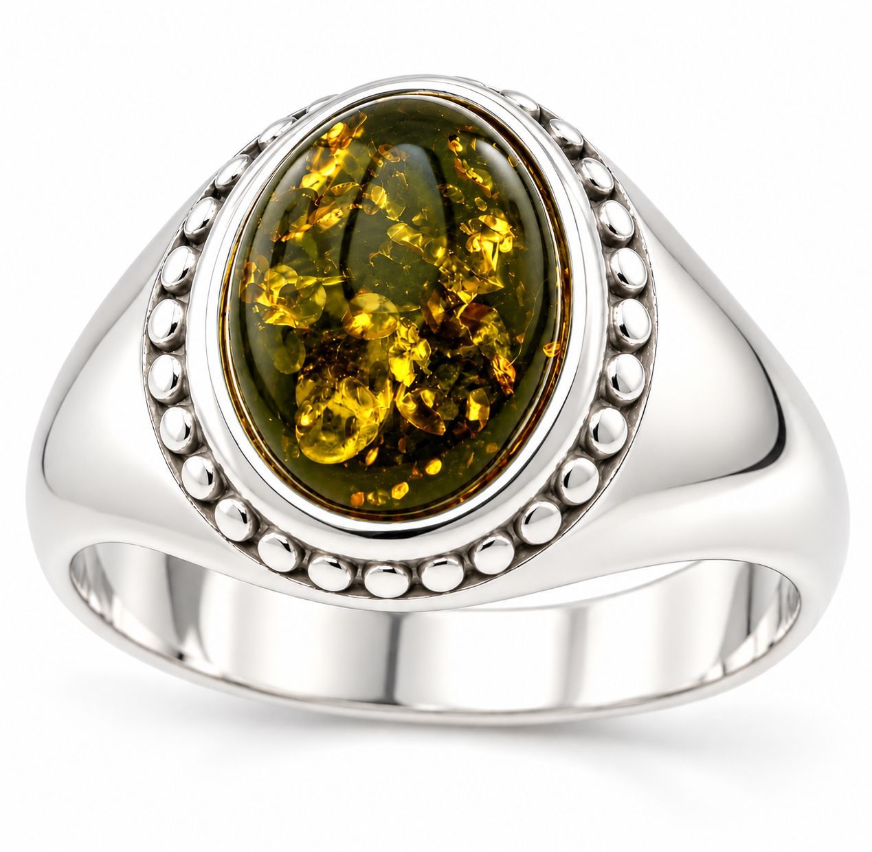Bernstein Ring mit Silber 925 Bernstein Ring mit Silber 925