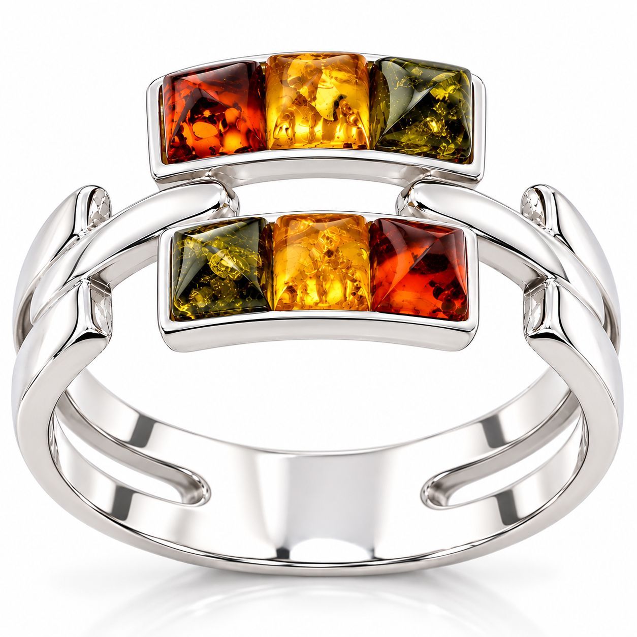 Bernstein Ring mit Silber 925 Bernstein Ring mit Silber 925