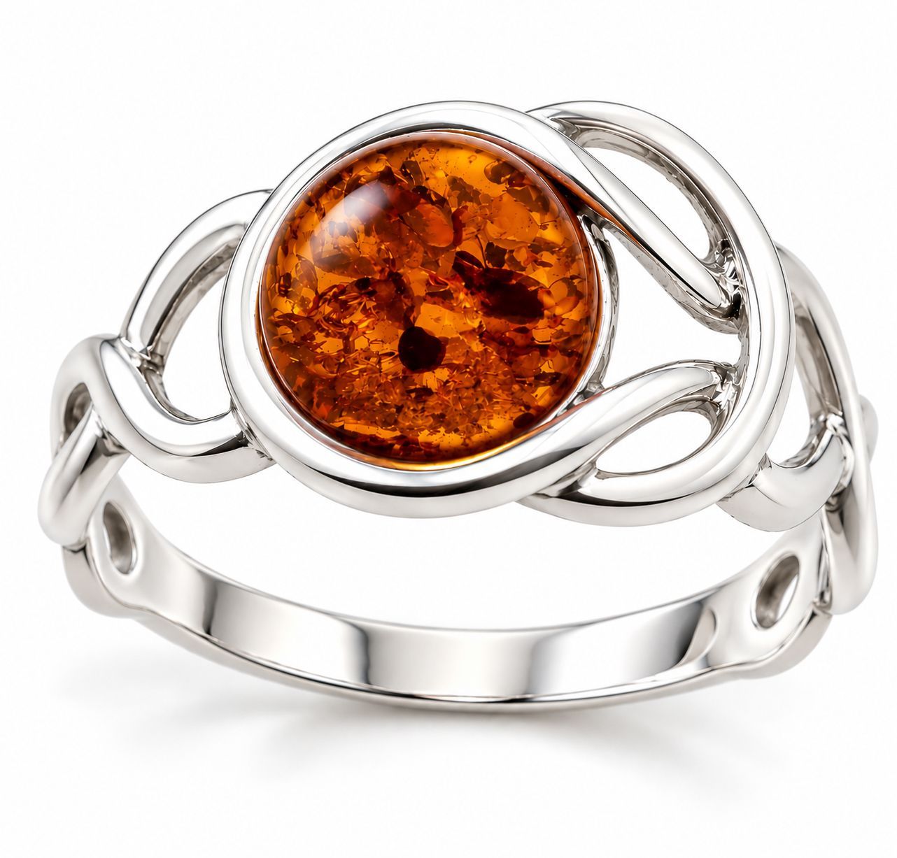 Bernstein Ring mit Silber 925 Bernstein Ring mit Silber 925