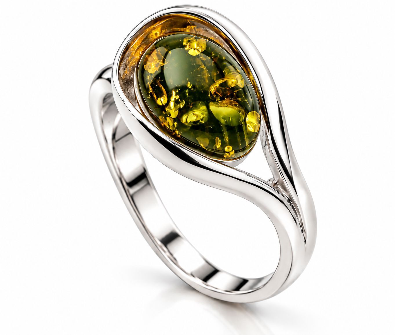 Bernstein Ring mit Silber 925 Bernstein Ring mit Silber 925