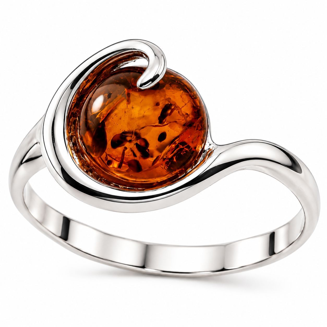 Bernstein Ring mit Silber 925 Bernstein Ring mit Silber 925