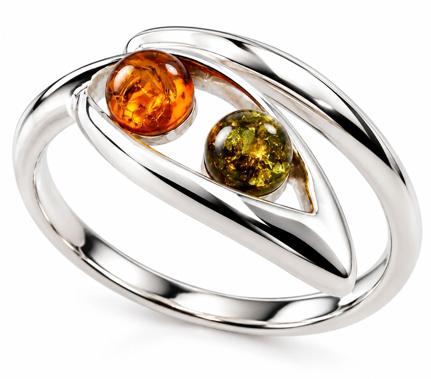 Bernstein Ring mit Silber 925 Bernstein Ring mit Silber 925
