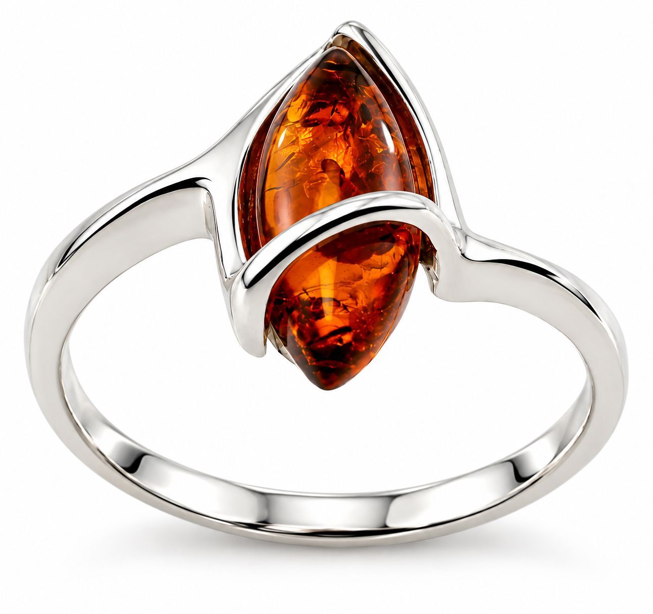 Bernstein Ring mit Silber 925 Bernstein Ring mit Silber 925