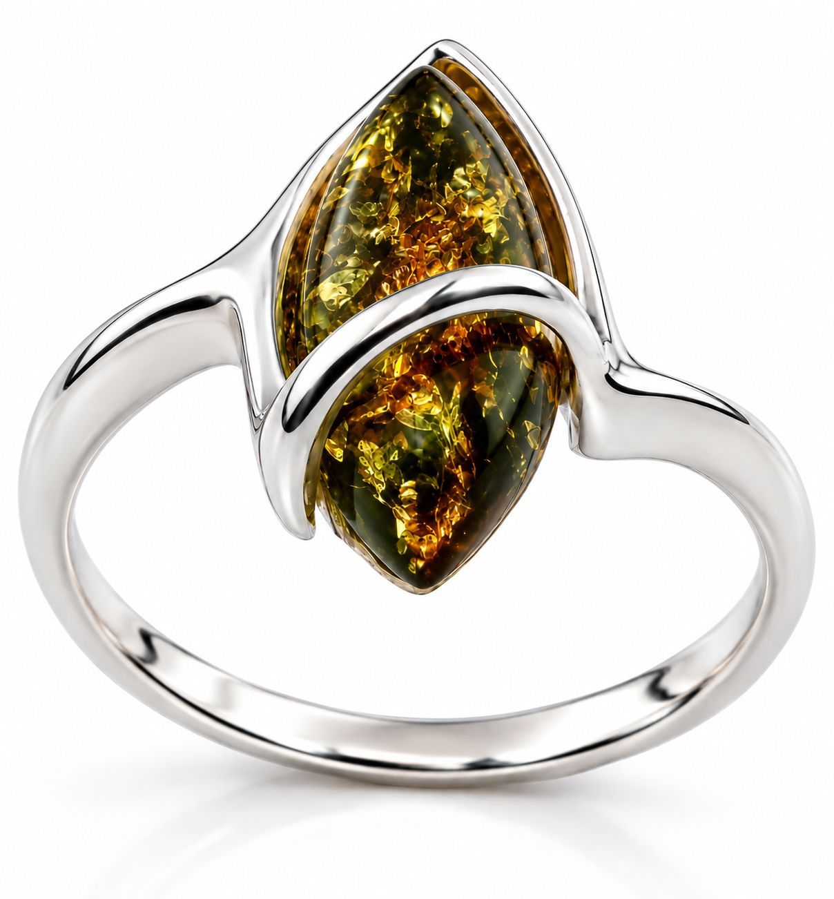 Bernstein Ring mit Silber 925 Bernstein Ring mit Silber 925