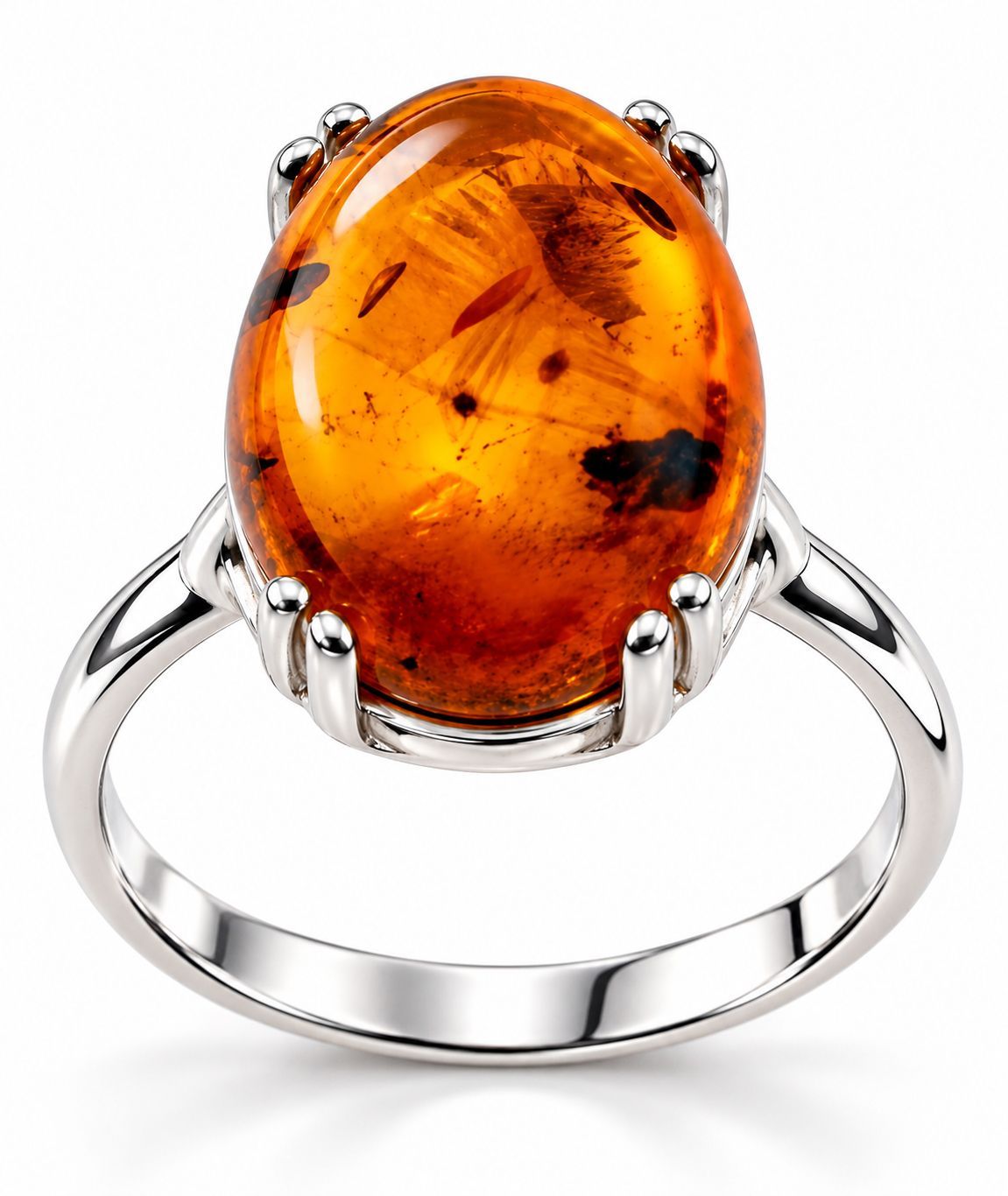 Bernstein Ring mit Silber 925 Bernstein Ring mit Silber 925