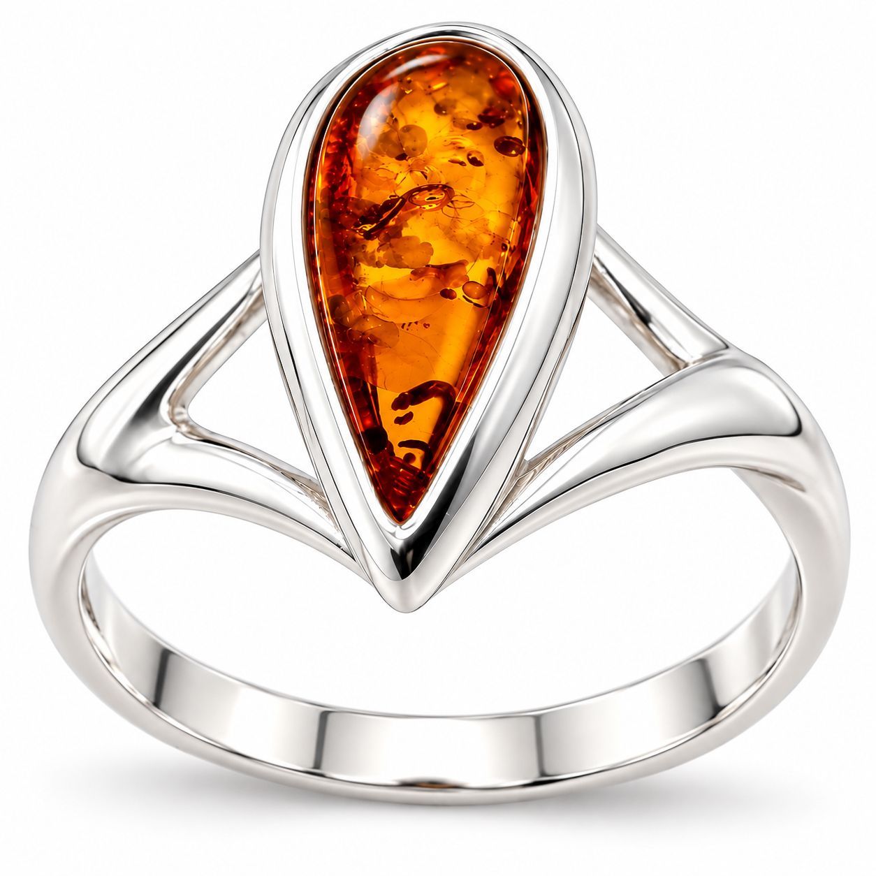 Bernstein Ring mit Silber 925 Bernstein Ring mit Silber 925