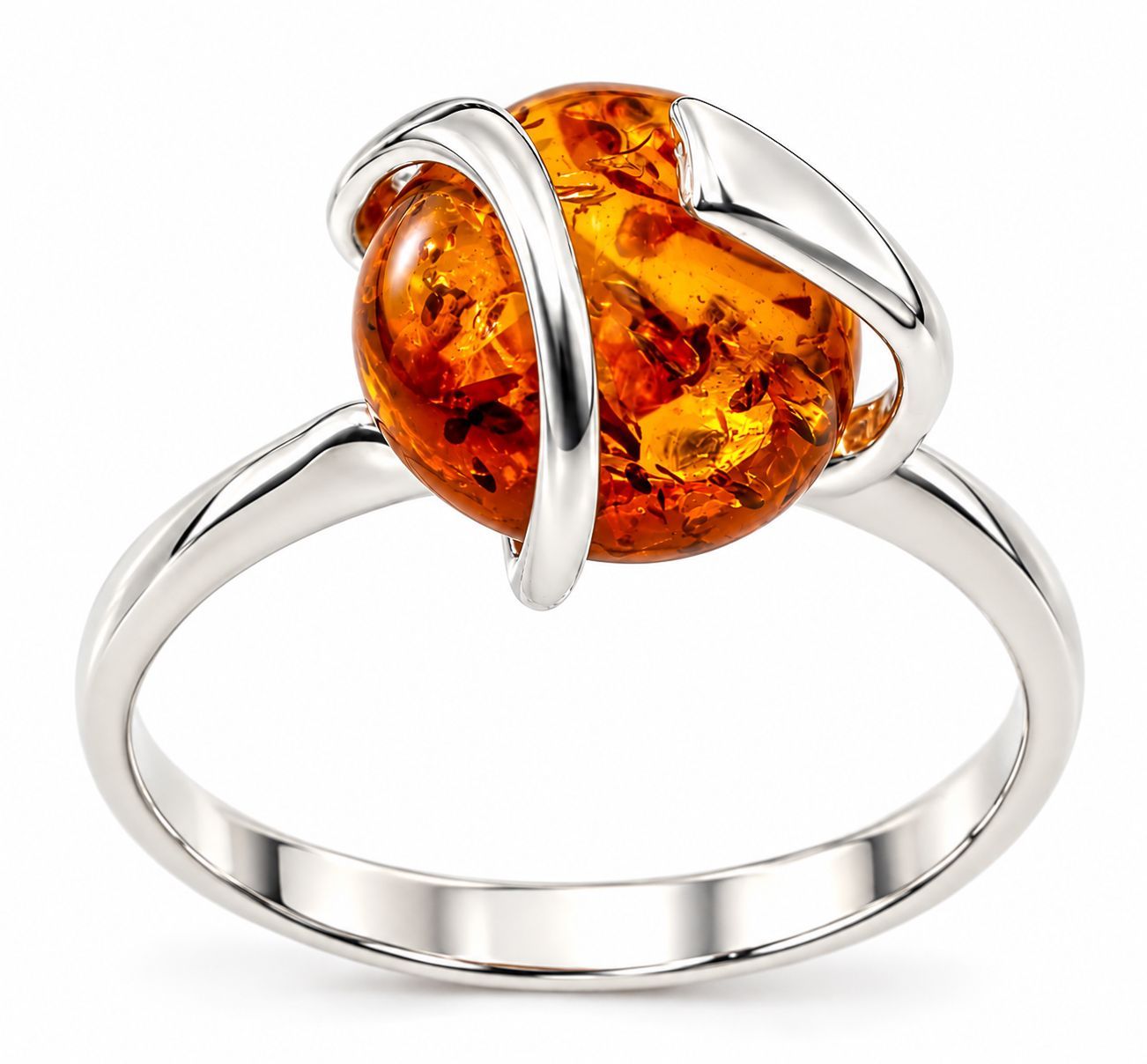 Bernstein Ring mit Silber 925 Bernstein Ring mit Silber 925