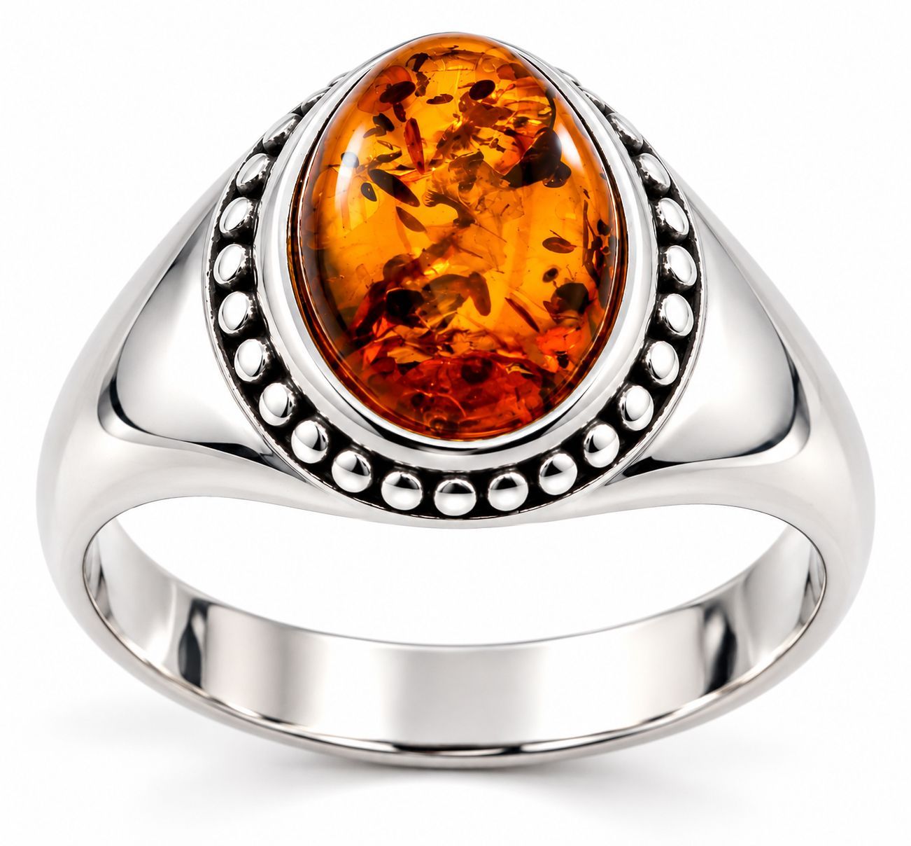 Bernstein Ring mit Silber 925 Bernstein Ring mit Silber 925