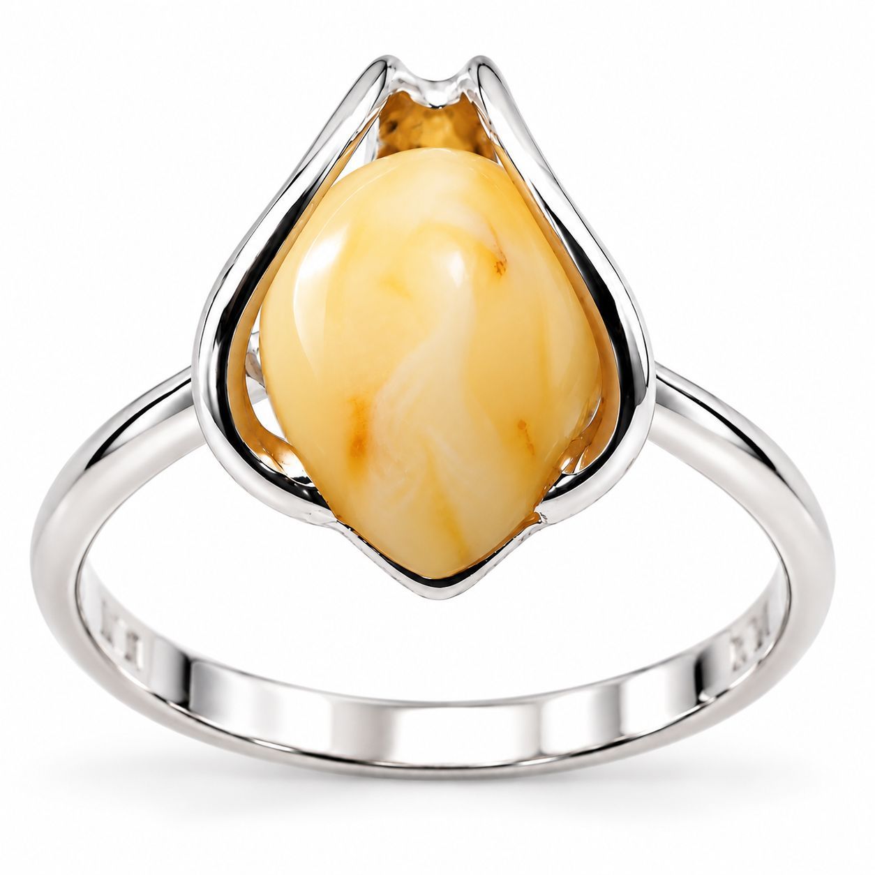 Bernstein Ring mit Silber 925 Bernstein Ring mit Silber 925