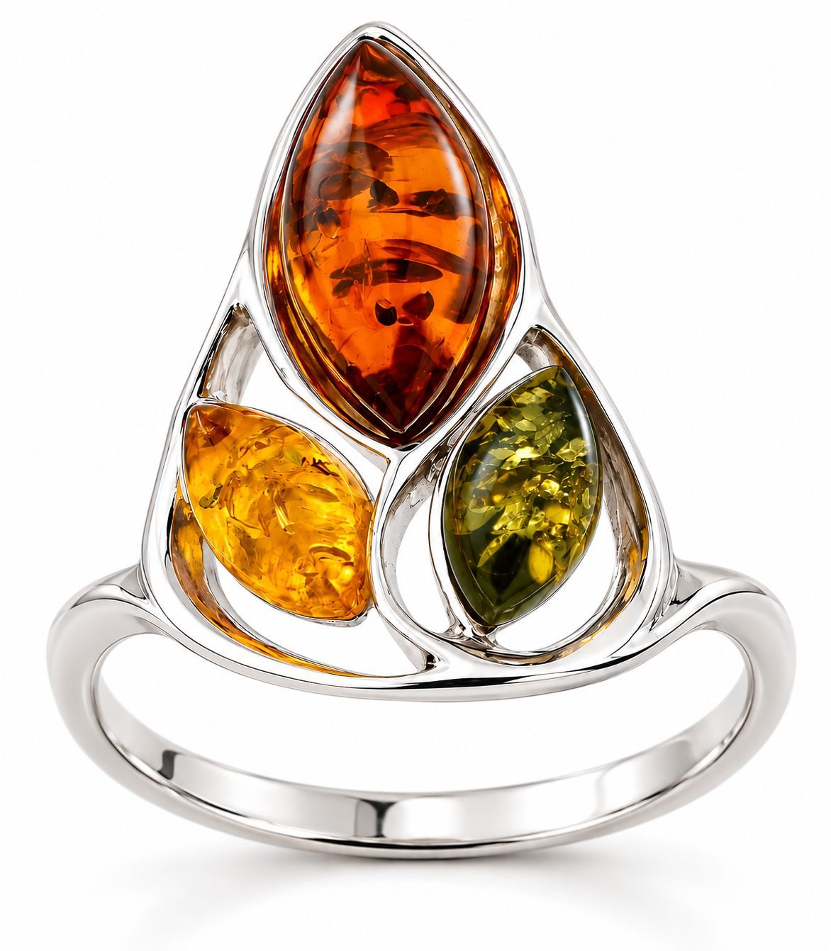Bernstein Ring mit Silber 925 Bernstein Ring mit Silber 925