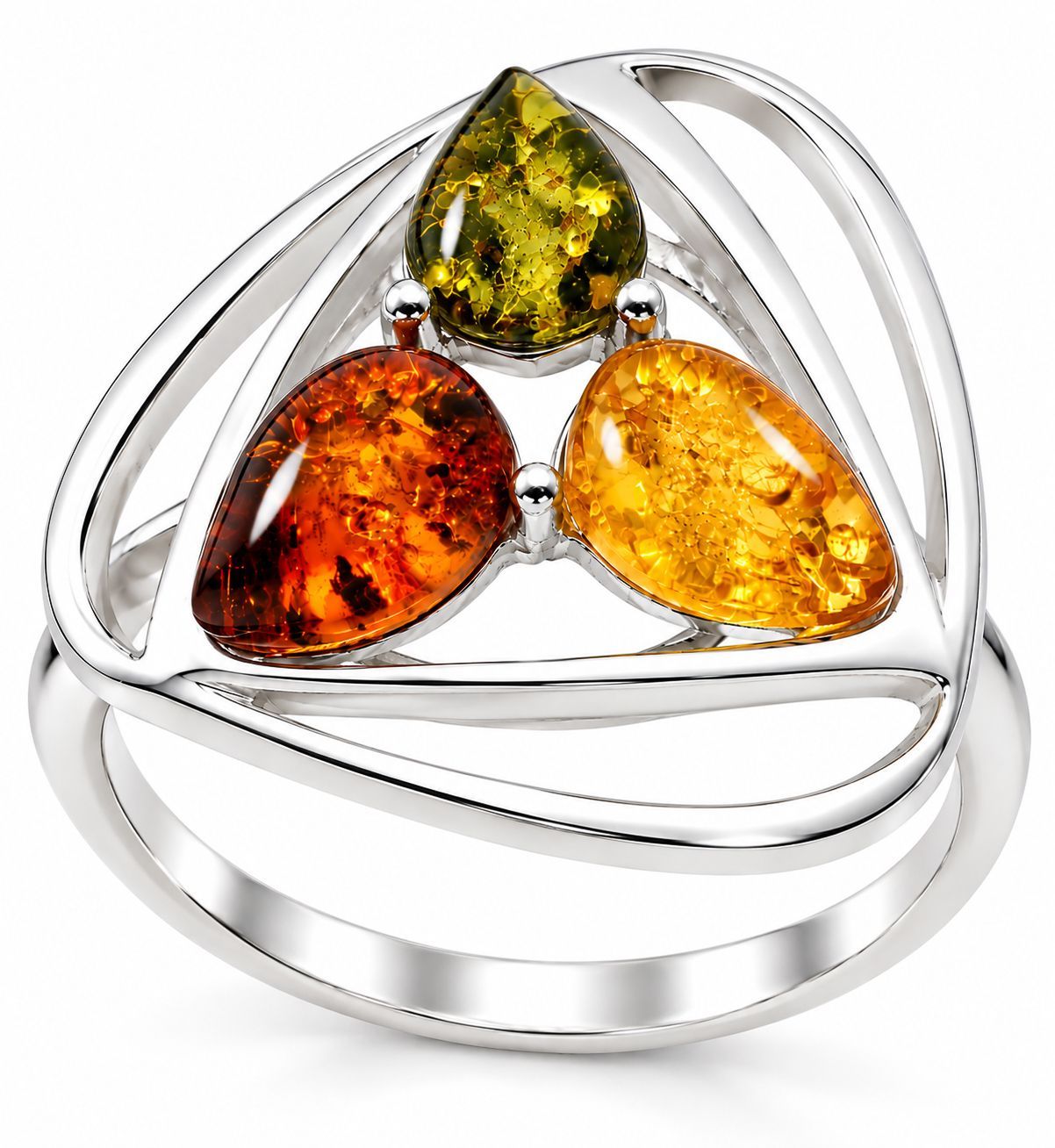 Bernstein Ring mit Silber 925 Bernstein Ring mit Silber 925