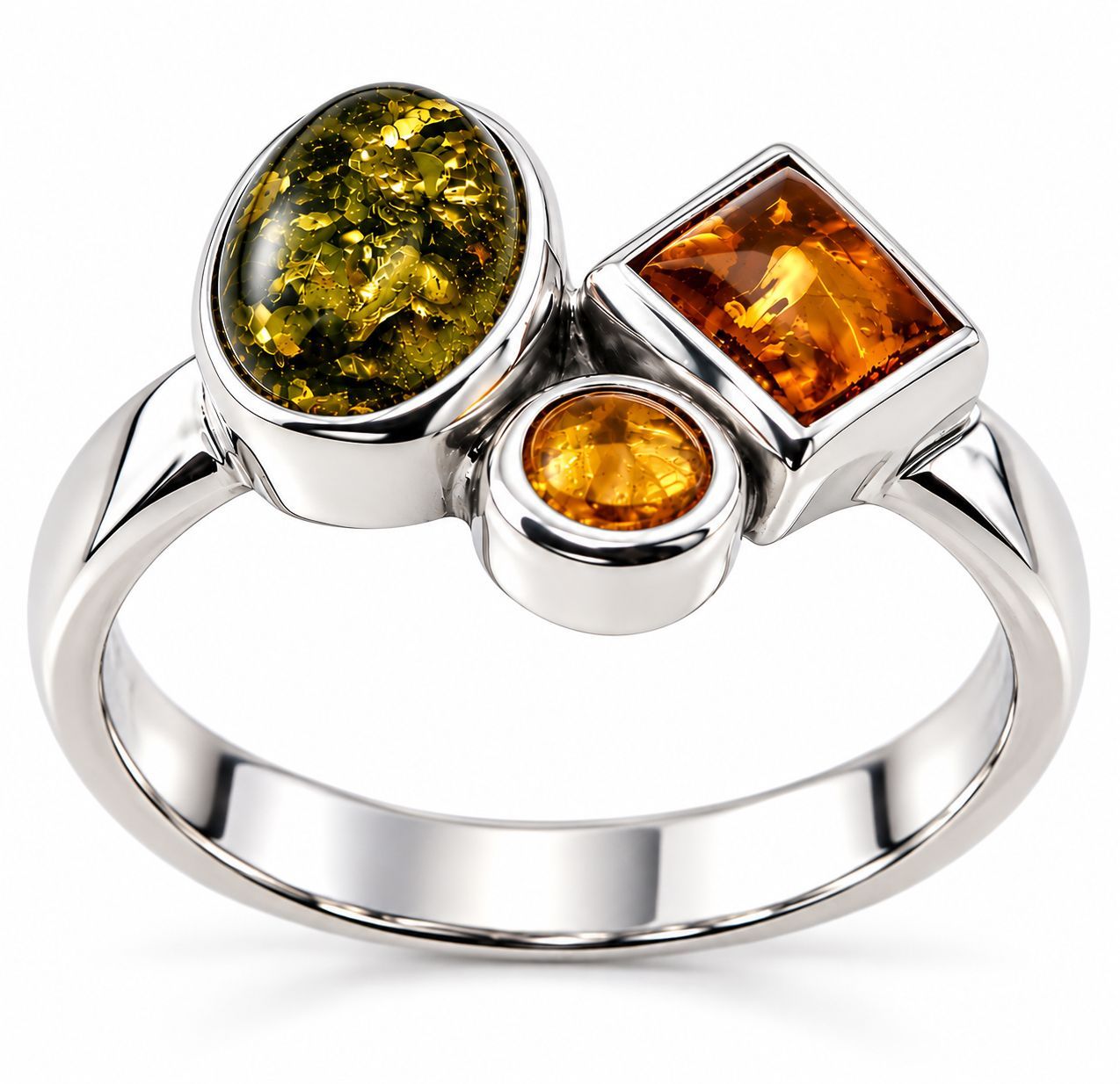 Bernstein Ring mit Silber 925 Bernstein Ring mit Silber 925