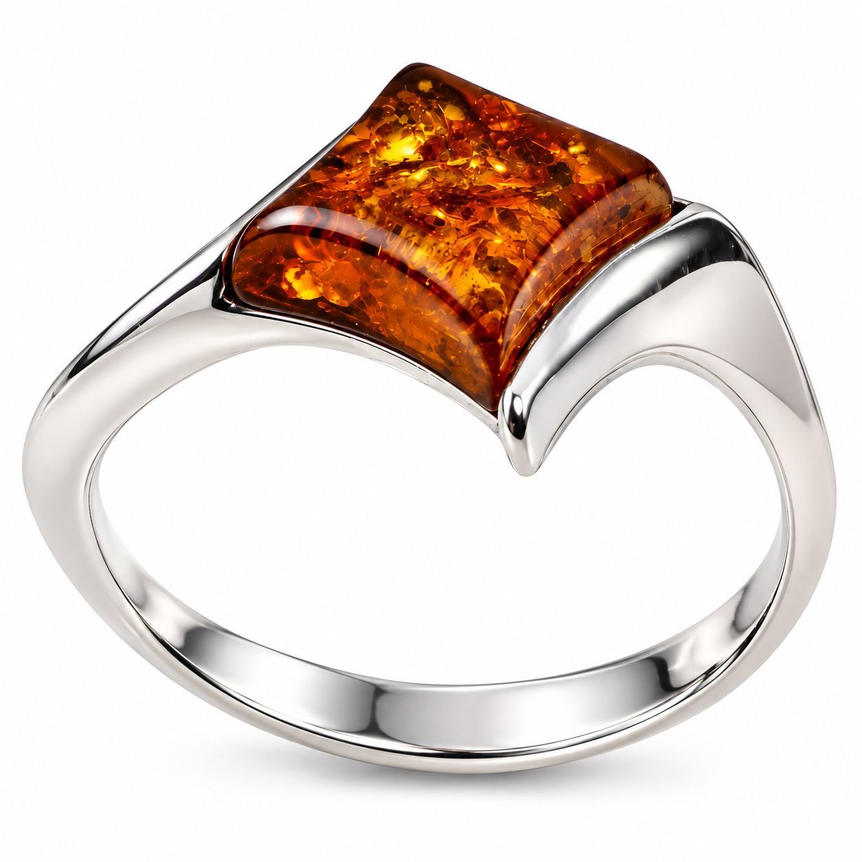 Bernstein Ring mit Silber 925 Bernstein Ring mit Silber 925