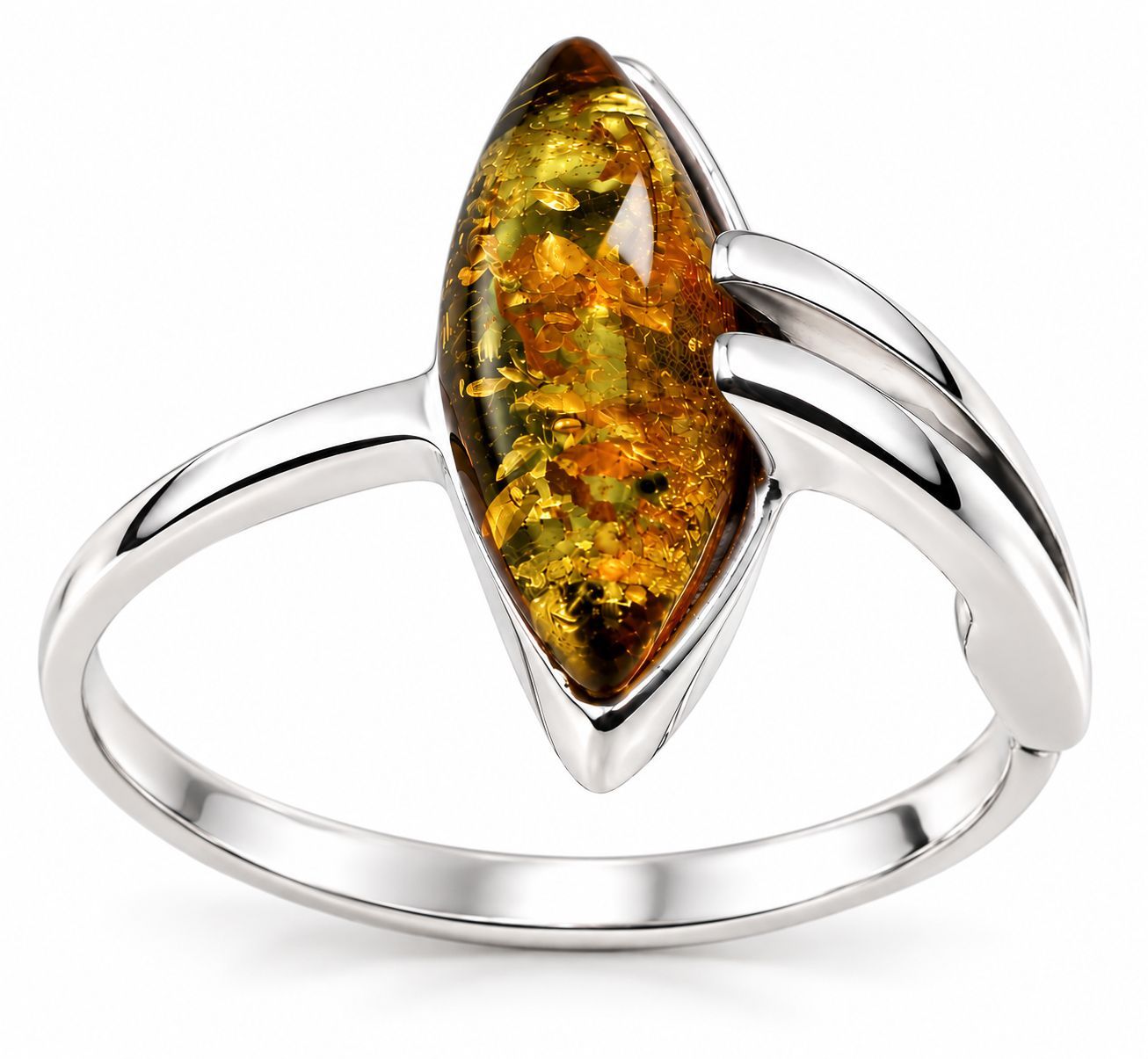 Bernstein Ring mit Silber 925 Bernstein Ring mit Silber 925