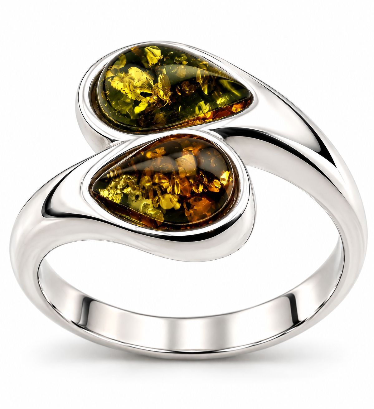 Bernstein Ring mit Silber 925 Bernstein Ring mit Silber 925