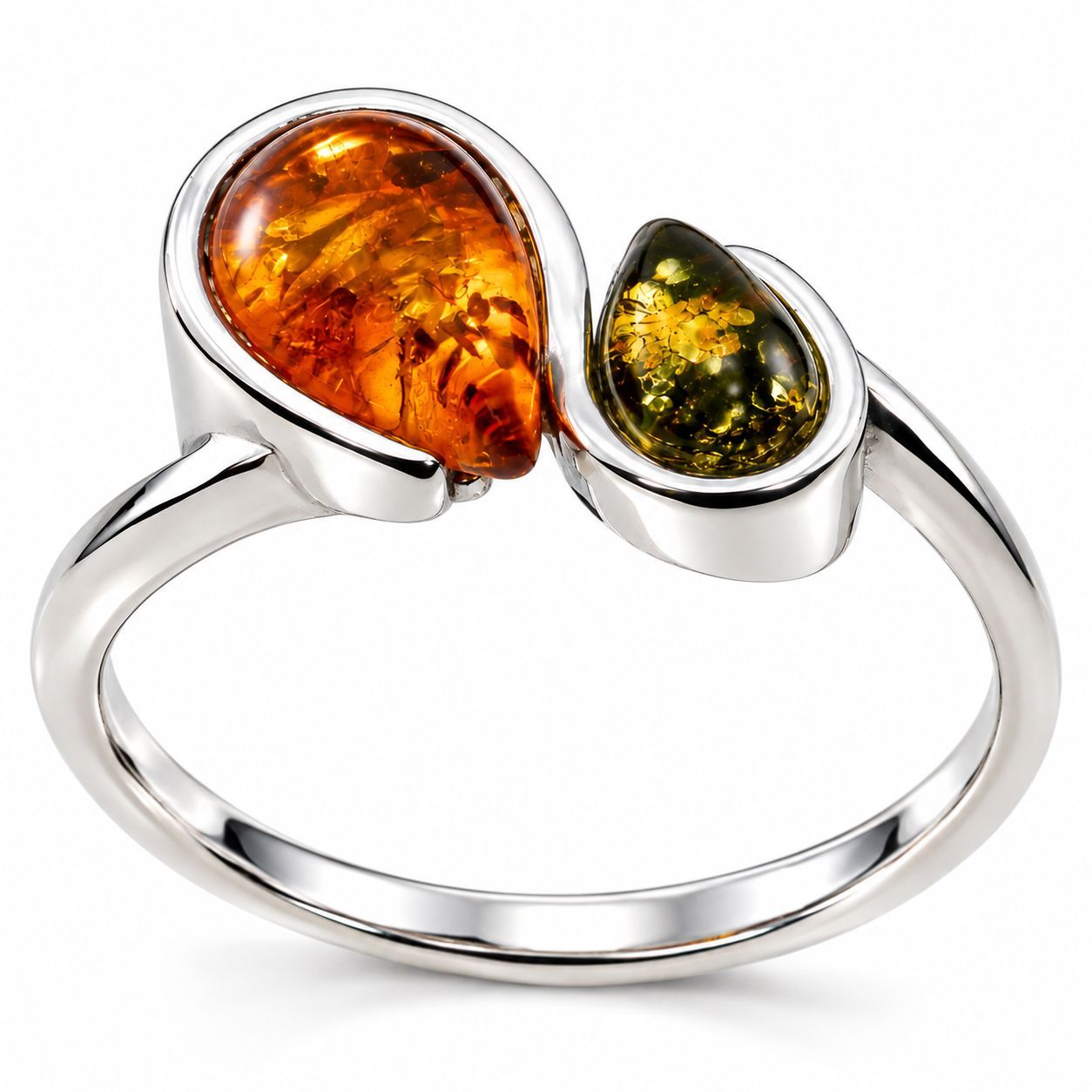 Bernstein Ring mit Silber 925 Bernstein Ring mit Silber 925