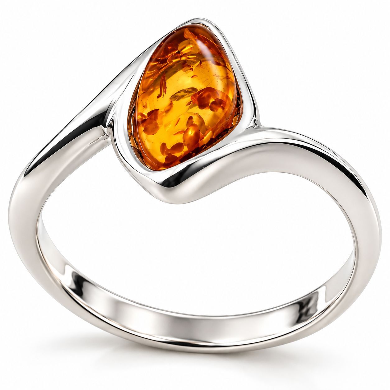 Bernstein Ring mit Silber 925 Bernstein Ring mit Silber 925