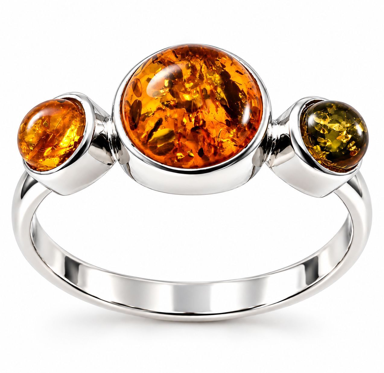 Bernstein Ring mit Silber 925 Bernstein Ring mit Silber 925