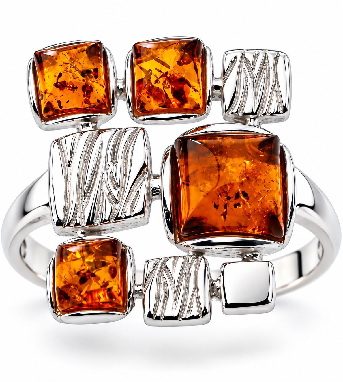 Bernstein Ring mit Silber 925 Bernstein Ring mit Silber 925