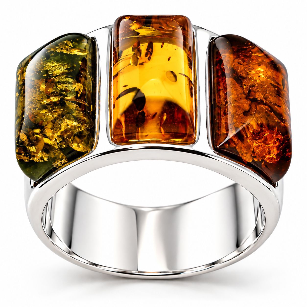 Bernstein Ring mit Silber 925 Bernstein Ring mit Silber 925