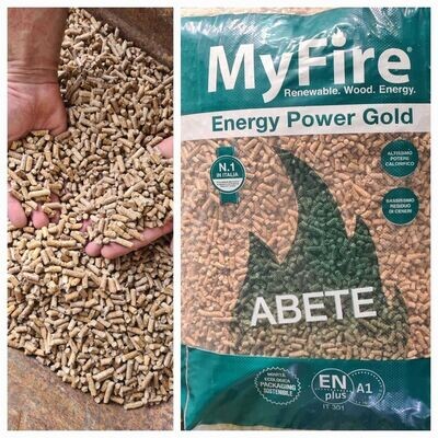 Pellet  70 sacchi x 10  Kg Sacco Abete per Stufe Caldaie Camini Pellets Certificato EN-PLUSA1