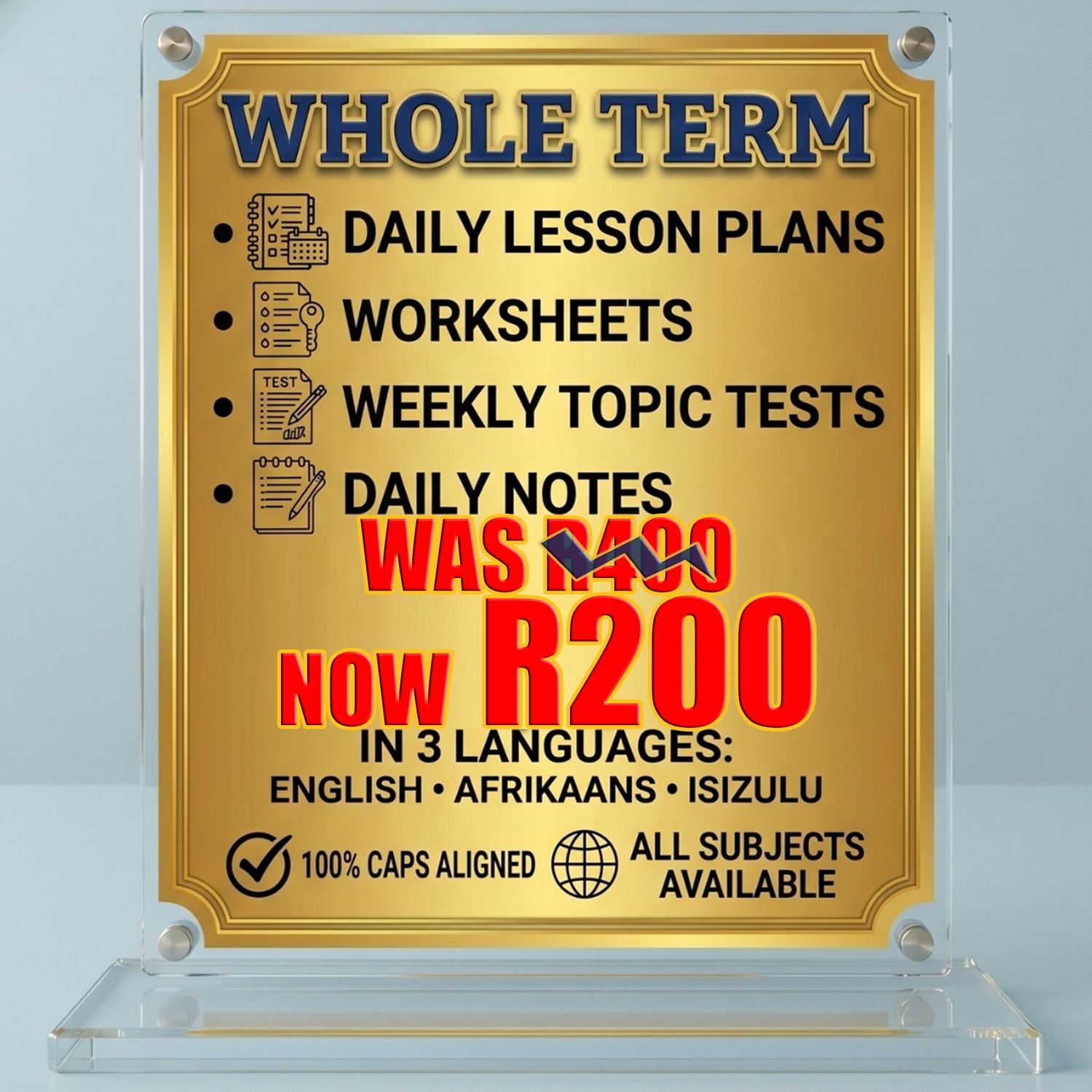 Lesson Plans + Worksheets &amp; Corrections + Weekly Test &amp; Memorandum + Notes for a Term