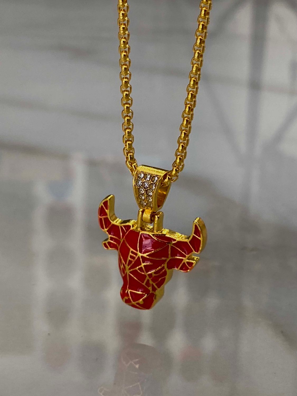 Collana con pendente &#39;Chicago Bulls&#39;