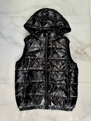 Bomber smanicato nero lucido