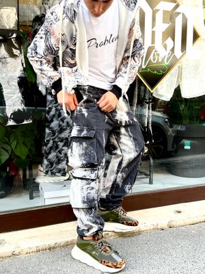 Jeans cargo doppio tascone