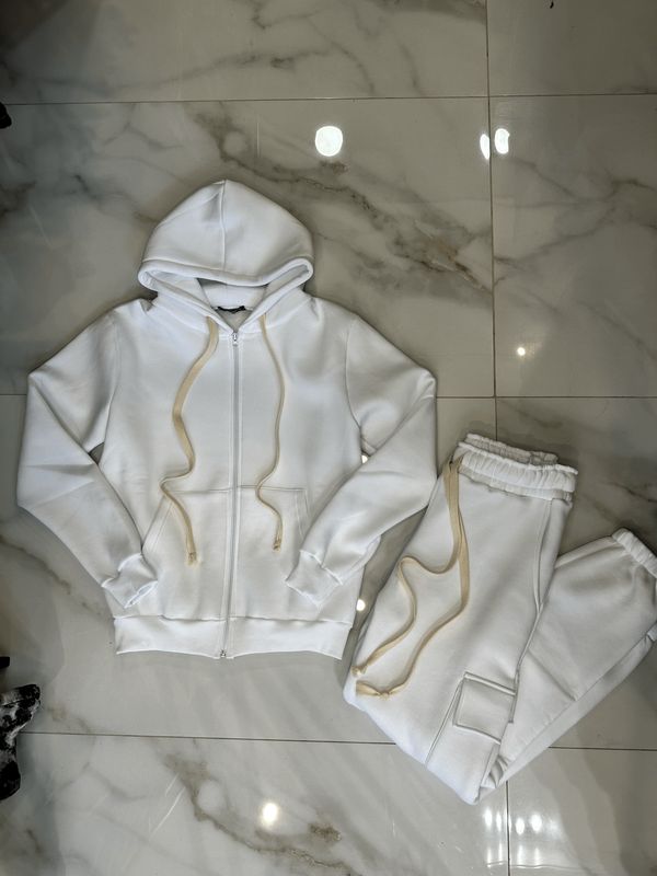 Tuta completa doppio cotone Bianco Boxy Fit &quot;Tasconi&quot;