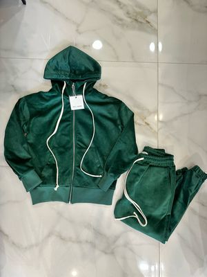 Tuta completa ciniglia liscia Verde felpata Duca Homme