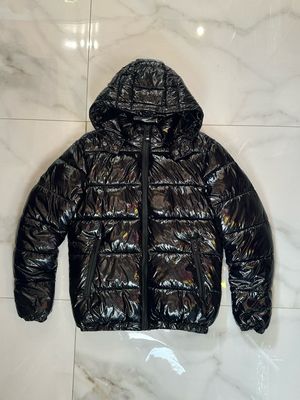 Giacchetto puffer nero lucido
