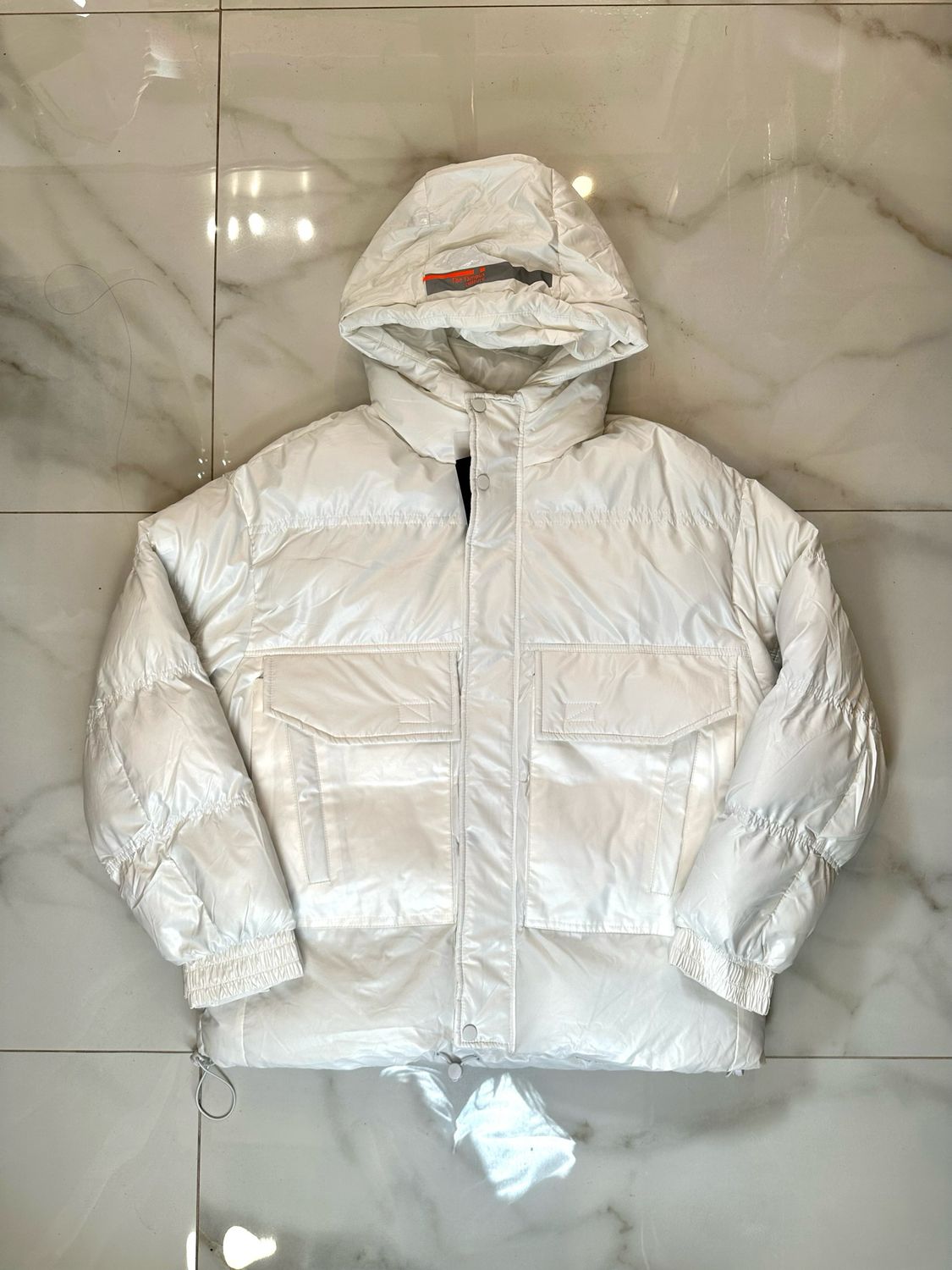 Giacchetto puffer bianco opaco