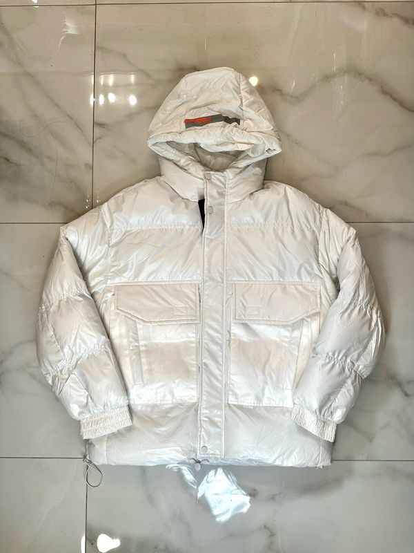 Giacchetto puffer bianco opaco