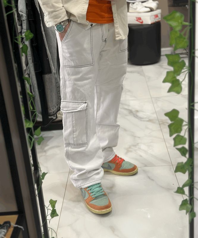Jeans Cargo bianchi