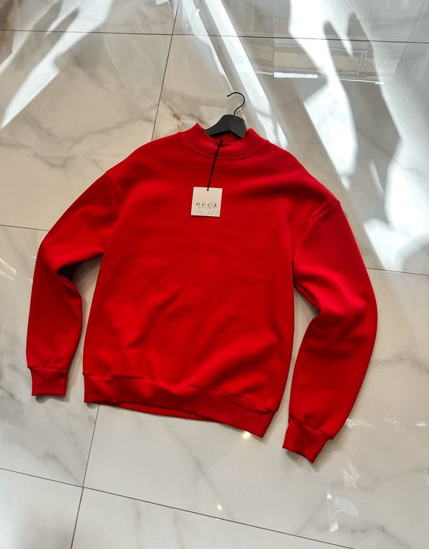 Felpa girocollo oversize Duca Homme Rossa