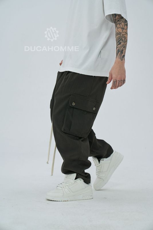 pantalone sartoriale cargo Duca Homme Grigio Piombo limited edition