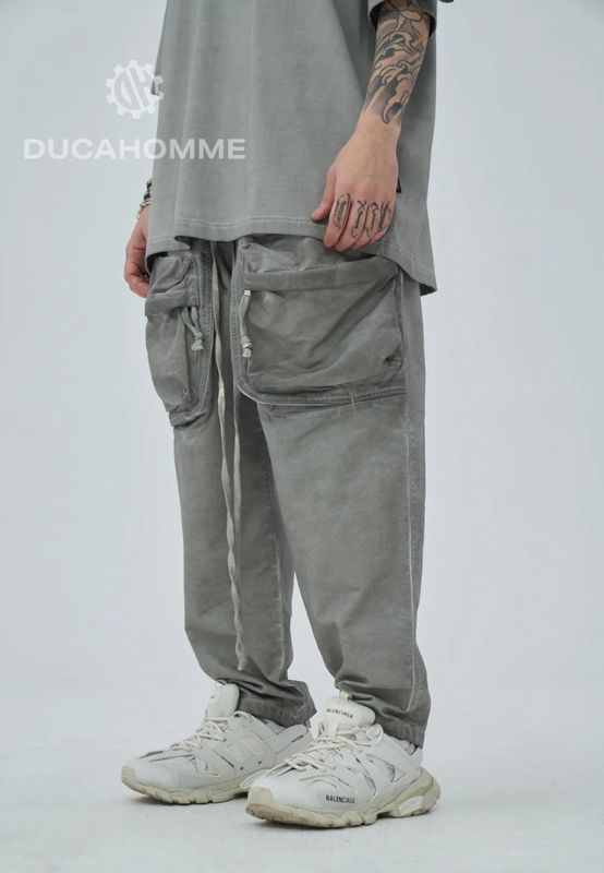 pantalone primaverile cargo zip Duca Homme stone wash limited edition
