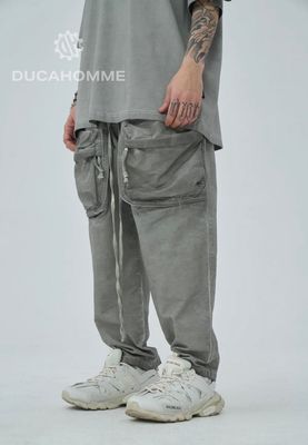 pantalone primaverile cargo zip Duca Homme stone wash limited edition